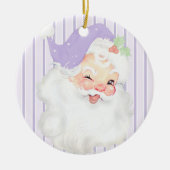 Lila Paarse  kerstboom Keramisch Ornament (Voorkant)