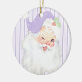 Lila Paarse  kerstboom Keramisch Ornament (Links)