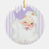 Lila Paarse  kerstboom Keramisch Ornament (Achterkant)