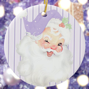 Lila Paarse  kerstboom Keramisch Ornament