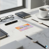 Lila Paarse kleurrijke Neon Bright Bold Cheerful Visitekaartje