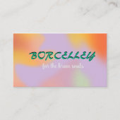 Lila Paarse kleurrijke Neon Bright Bold Cheerful Visitekaartje (Voorkant)