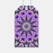 Lila paarse mandala cadeaulabel (Achterkant)