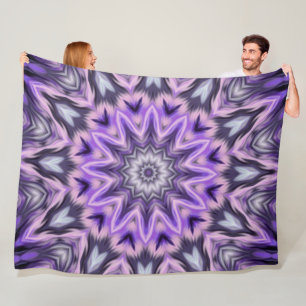 Lila paarse mandala fleece deken
