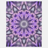 Lila paarse mandala fleece deken (Voorkant)