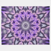 Lila paarse mandala fleece deken (Voorkant (Horizontaal))