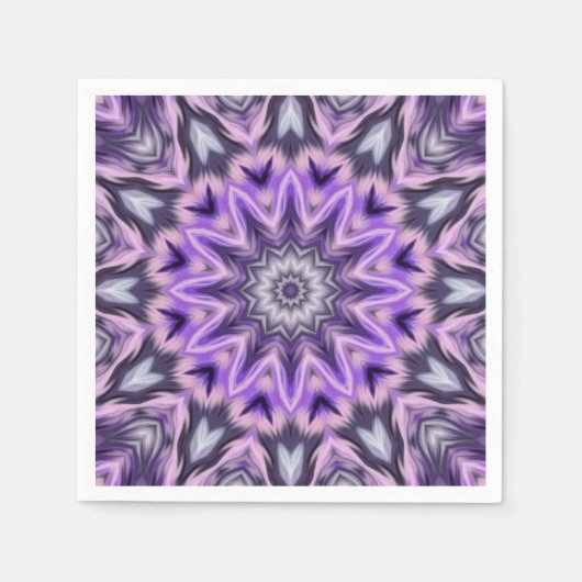 Lila paarse mandala servet (Voorkant)