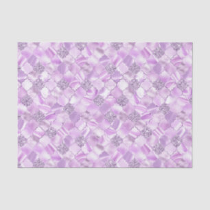 Lila Paarse Marokkaanse Quatrefoil Patroon Tissuepapier