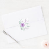 Lila Paarse Mint Bloemen Trouwstickers Ronde Sticker (Envelop)