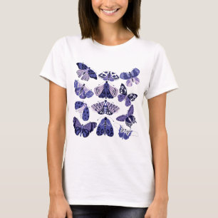 Lila Paarse Moth and Butterfly T-Shirt