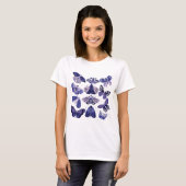 Lila Paarse Moth and Butterfly T-Shirt (Voorkant volledig)