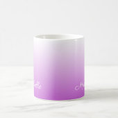 Lila paarse ombre gepersonaliseerde naam koffiemok (Center)