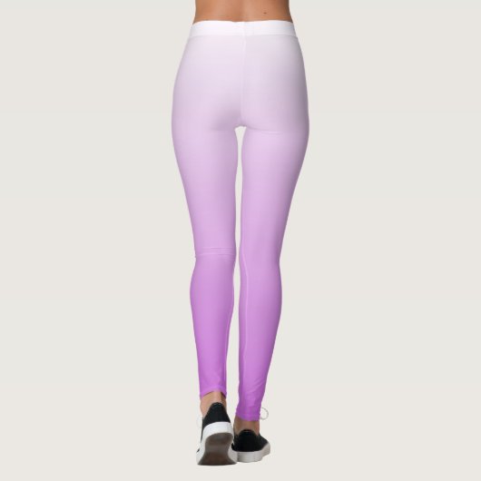 Lila paarse ombre gepersonaliseerde naam leggings (Achterkant)