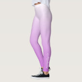 Lila paarse ombre gepersonaliseerde naam leggings (Links)