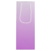 Lila paarse ombre gepersonaliseerde naam wijn cadeautas (Voorkant)