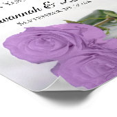 Lila Paarse Roos Cadeaus & Kaarten Trouwbord Poster (Hoek)