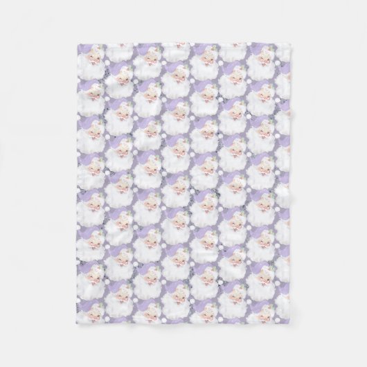 Lila Paarse  santa claus winnaar kerst Fleece Deken (Voorkant)