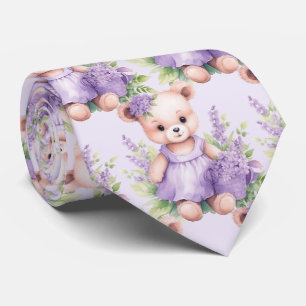 Lila Paarse teddybeer Stropdas