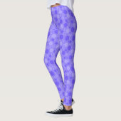 Lila paarse tinten met stippen in retro sixtie leggings (Links)