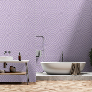 Lila Paarse Twisted Checkerboard Behang