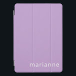 Lila Paarse vaste kleuren persoonlijke naam iPad Pro Cover<br><div class="desc">Kute Lila Paarse Solid Color Persoonlijke naam iPad Pro Hoesje</div>