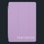 Lila Paarse vaste kleuren persoonlijke naam iPad Pro Cover<br><div class="desc">Kute Lila Paarse Solid Color Persoonlijke naam iPad Pro Hoesje</div>