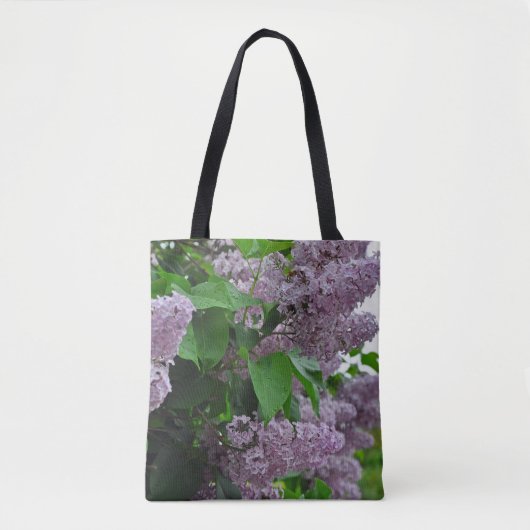 lila Paarse veerbloemen Tote Bag (Voorkant)