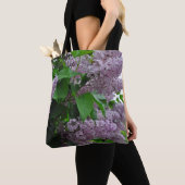 lila Paarse veerbloemen Tote Bag (Dichtbij)