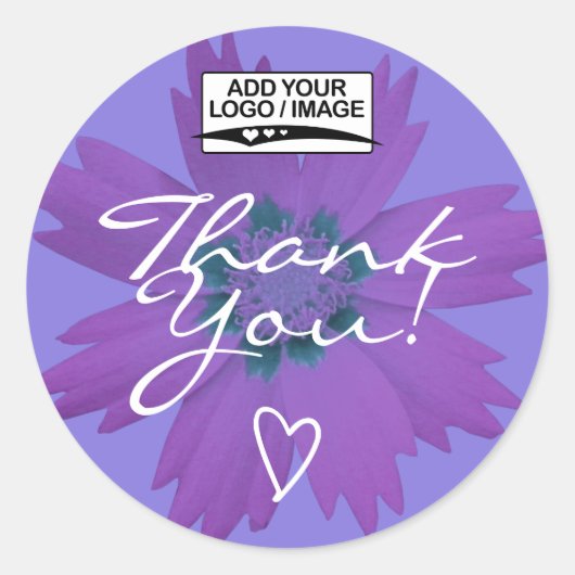 Lila Paarse ventilator Hartelijk dank voor het lab Ronde Sticker (Voorkant)