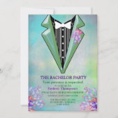 Lila Paarse Vergeet-me-niet Bachelor Party Kaart (Voorkant)