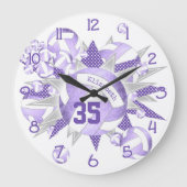 lila paarse volleyballen en sterren grote klok (Voorkant)