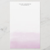 Lila Paarse Waterverf Ombre Gradient Custom Briefpapier (Voorkant)