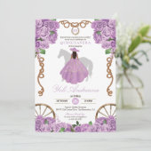 Lila Paarse Westerne Charro Quince Kaart (Staand voorkant)