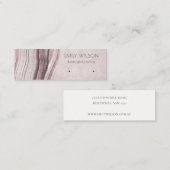 Lila, paarsgeaarde, gemuteerde, dubbelblinde beeld mini visitekaartje (Voorkant / Achterkant)