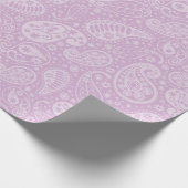 Lila Paisley Floral Cadeaupapier (Hoek)