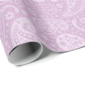 Lila Paisley Floral Cadeaupapier (Rol Hoek)