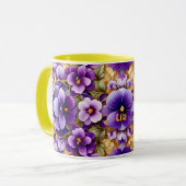 LILA ~ PANSIES ~ Paarse tinten ~ Mok (Voorkant links)