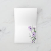 Lila papaver White Dahlia Garden Dank je Bedankkaart (Binnen)