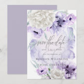 Lila papavers van de landeselende Waterverf Kaart (Voorkant / Achterkant)