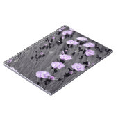 Lila papegaaibloemen notitieboek (Linkerzijde)