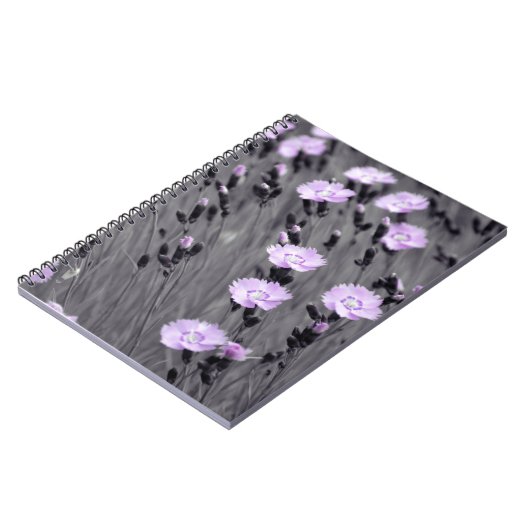 Lila papegaaibloemen notitieboek (Linkerzijde)