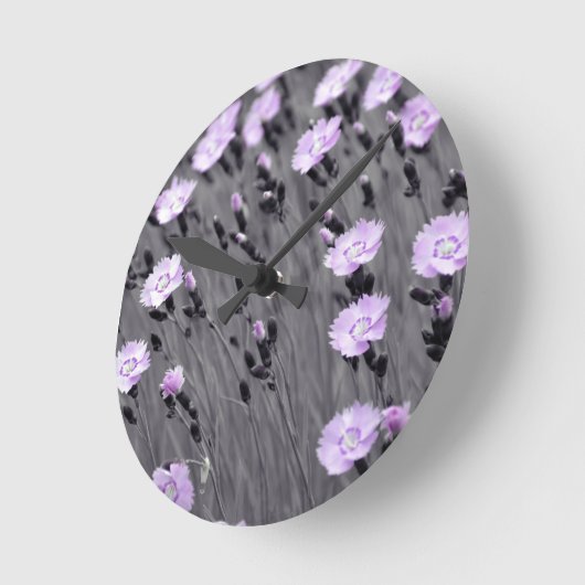 Lila papegaaibloemen ronde klok (Hoek)