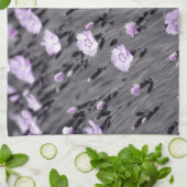 Lila papegaaibloemen theedoek (Gevouwen)