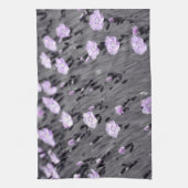 Lila papegaaibloemen theedoek (Verticaal)