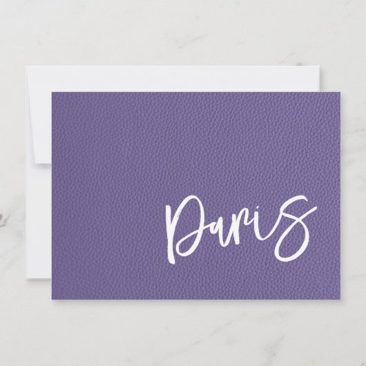 Lila Parijspaspoort Bedankkaart (Achterkant)