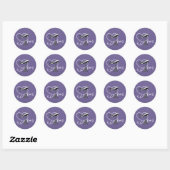 Lila Parijspaspoort Ronde Sticker (Vel)