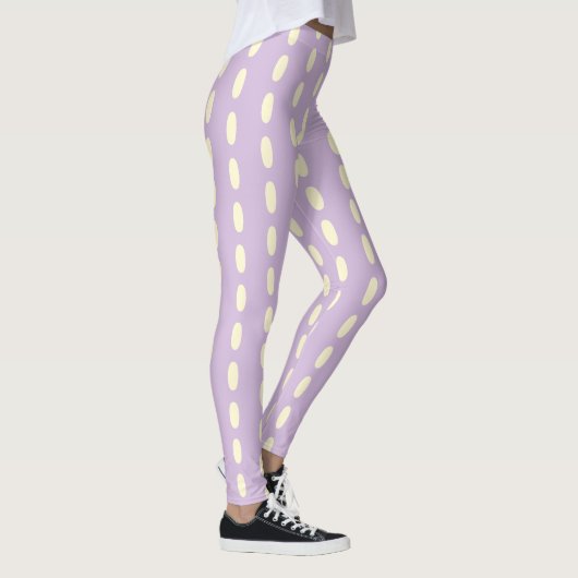 Lila Pastel Geel Patroon Leggings (Rechts)