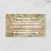 Lila pastel koken snijplank chef-kok visitekaartje (Achterkant)