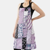 Lila Patchwork Boho Keuken Schort (Insitu)