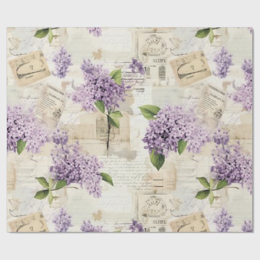  Lila patroon Cadeaupapier (Vlak)